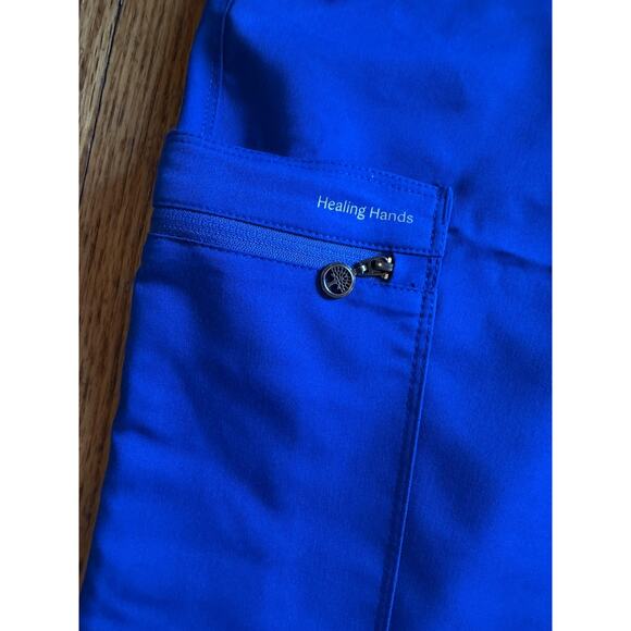 Healing Hands Purple Label Tamara Scrub Pants Womens Large Royal Blue 9181 - Picture 2 of 7